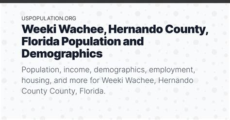Weeki Wachee Florida Population