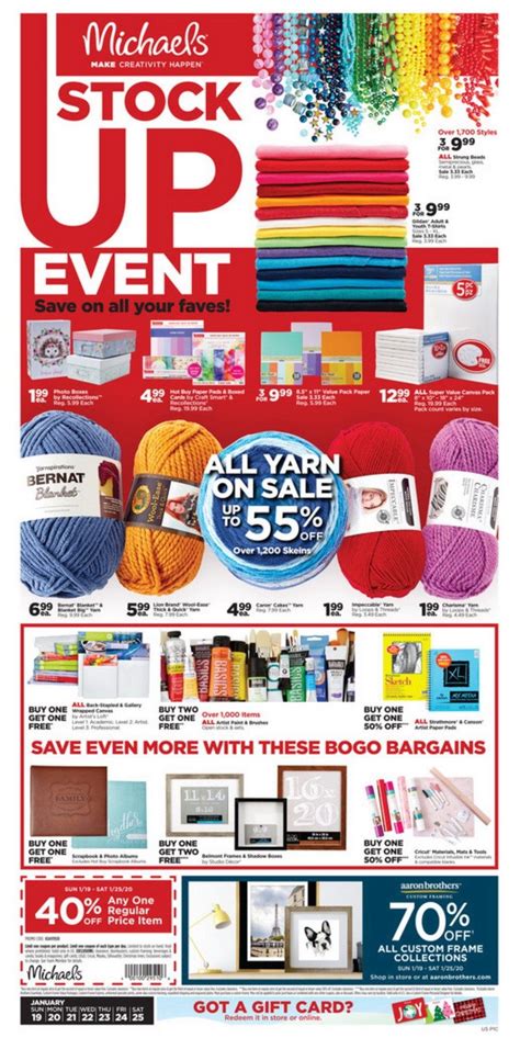 weekly ad for michaels craft store