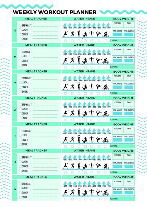 Weekly Exercise Plan Example