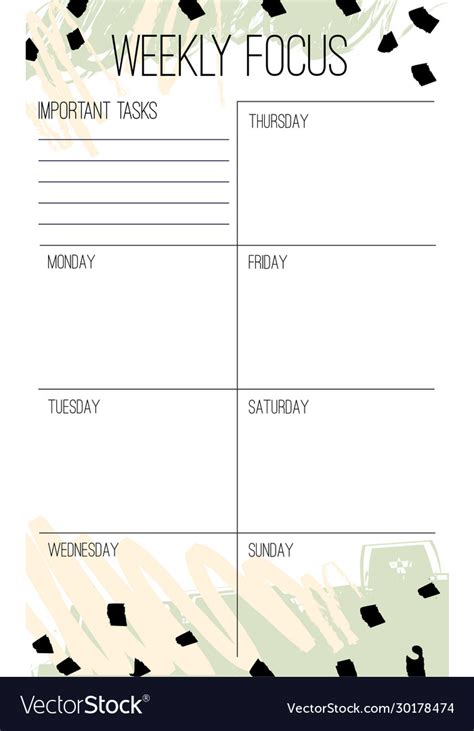 Weekly Focus Printable