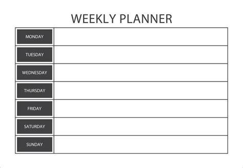 Weekly Planner Printable Simple Background Pattern