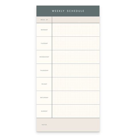 Weekly Schedule Notepad