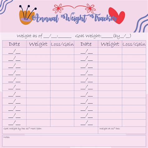 Weight Tracking Chart Printable: Why You Need It
