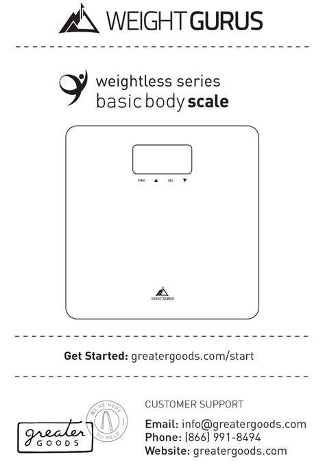 WEIGHT GURUS WEIGHTLESS SERIES GET STARTED Pdf Download ManualsLib