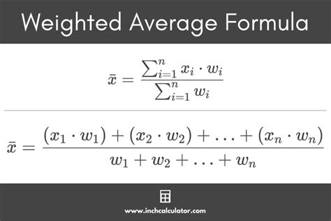 Weighted Average Formula For 3 Variables