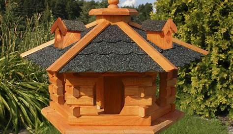XXL Vogelhaus mit Bitumschindeln, behandelt Vogelhäuser | Gartendeko