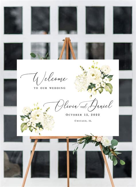 5 Sizes Editable Wedding Sign Sign Printable