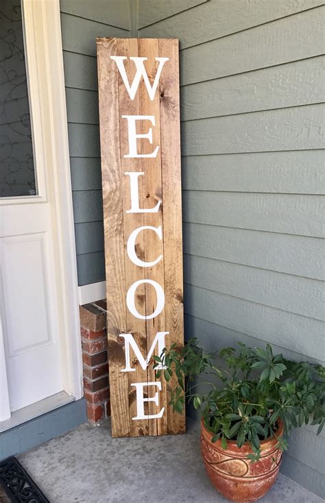 The sign I painted for my front porch Diy wood signs, Wooden