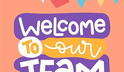 Welcome To The Team Images Hand Drawn Lettering Logo Icon In