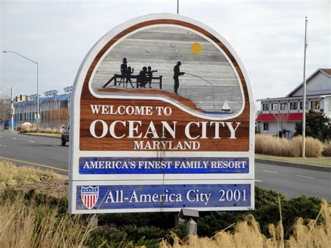 welcome to ocean city maryland sign