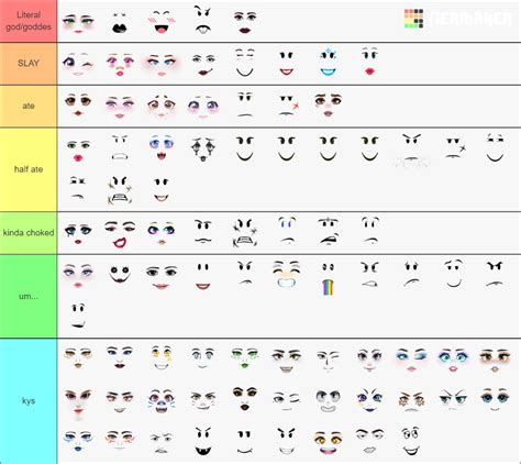 welcome to try on faces barbies/model - Roblox