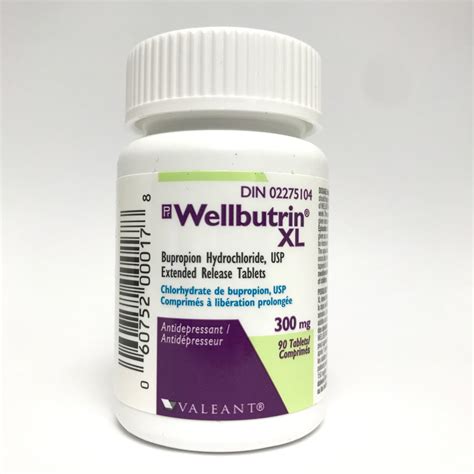 Wellbutrin XL Bupropión 300 mg 30 Comprimidos de Liberación Prolongada