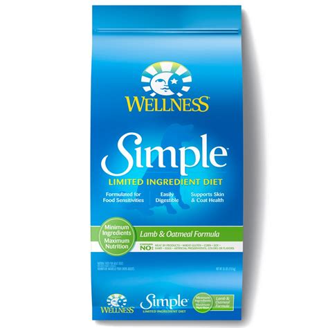 wellness simple natural dry limited ingredient dog food lamb and oatmeal