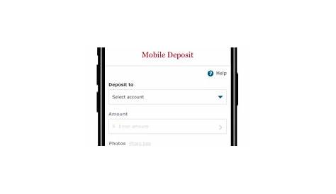 Mobile Deposit screen in the Wells Fargo Mobile® app showing the