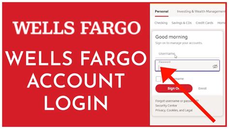 wells fargo bank log into account