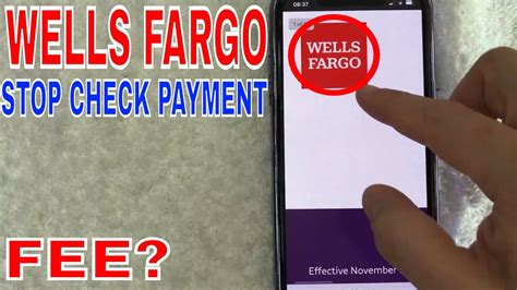 wells fargo stop payment fee