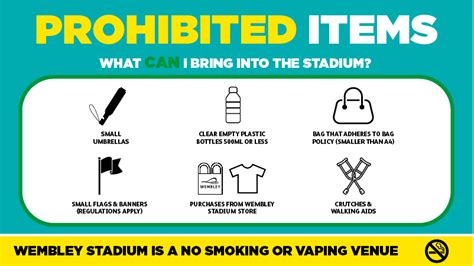 wembley stadium prohibited items
