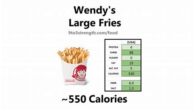 wendys small fries calories