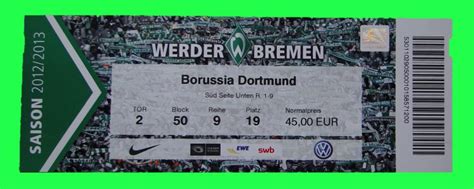 werder gegen dortmund tickets