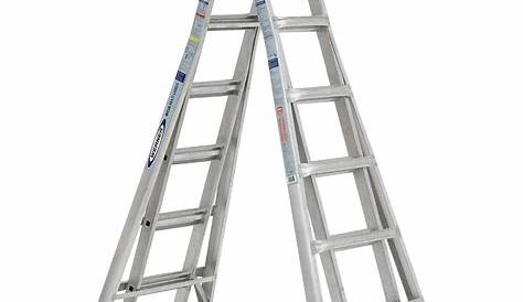 WERNER 26 ft Aluminum Multipurpose Ladder, 300 lb Load Capacity, 62.5
