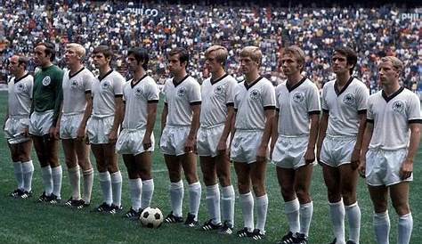 West Germany team line up at the 1970 World Cup Finals.