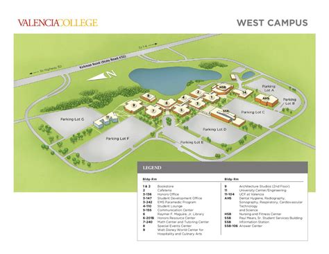 west campus valencia map
