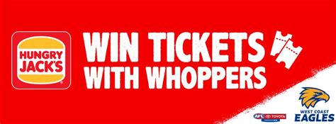 west coast eagles whopper tickets