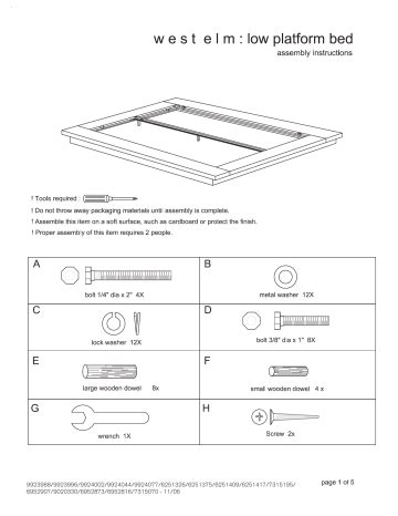 West Elm Bed Instructions
