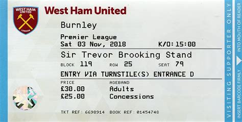 west ham tickets for sale