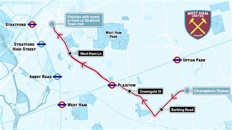 west ham trophy parade route