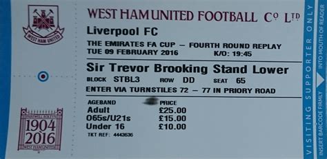 west ham united fc tickets