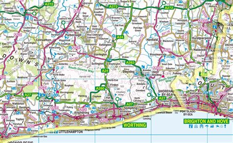 west sussex road map