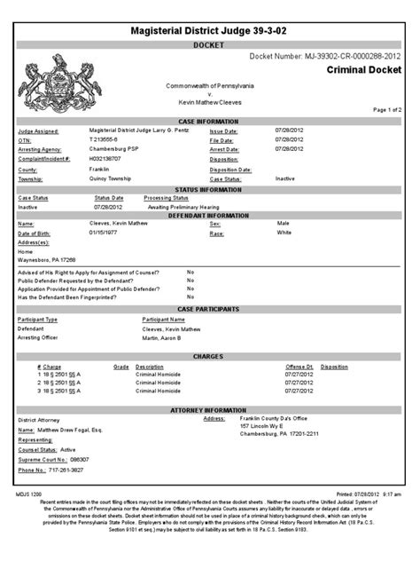 west virginia criminal docket