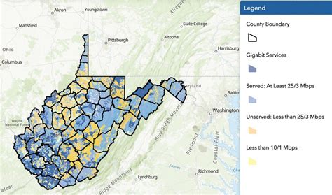 west virginia internet coverage map