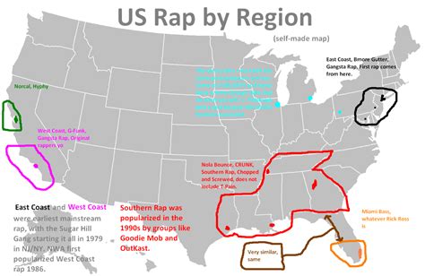 west vs east coast rap map