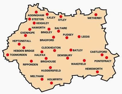 west yorkshire towns list