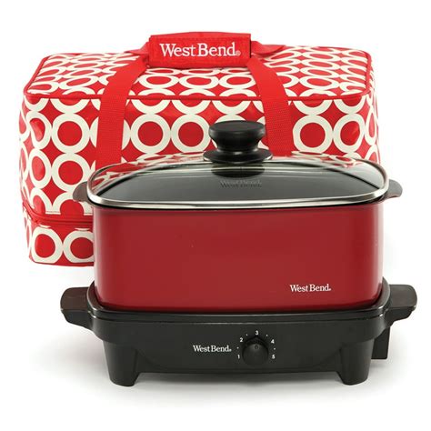 West Bend 5 qt. Silver NonStick Versatility Slow Cooker with 5