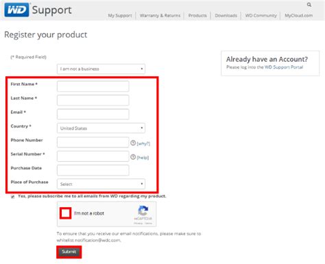 western digital product registration