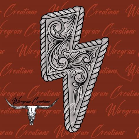 Western Lightning Bolt Tattoo