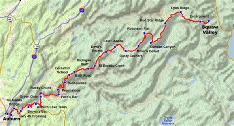 Western States 100 Course Map