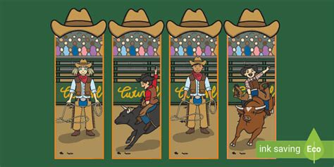 Western Themed Bookmarks Printable