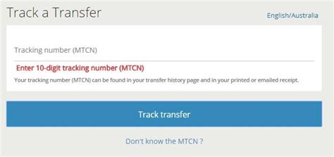 western union funds tracking