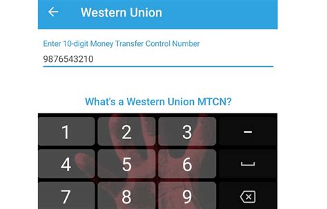 western union mtcn control