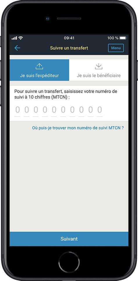 western union simulation transfert