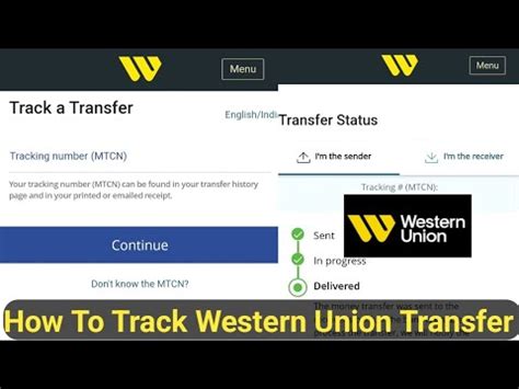 western union track trace