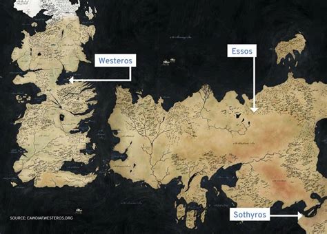 Westeros And Essos Map House Of The Dragon
