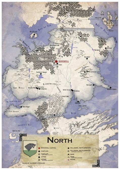 Westeros Map North Of The Wall