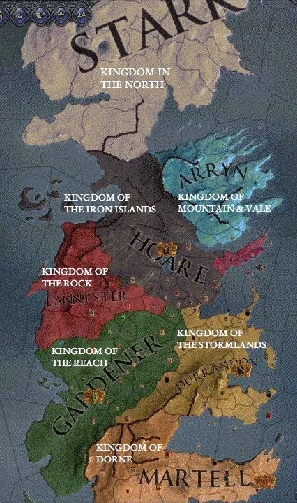 Westeros Before Aegon&#039;s Conquest Map