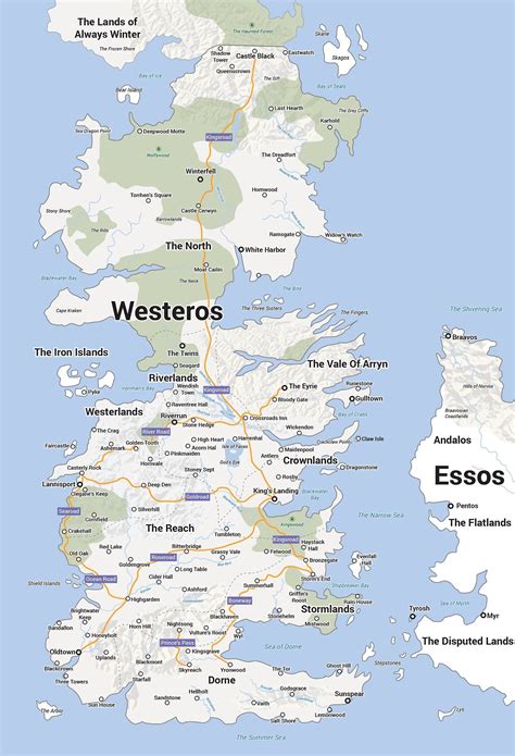 Westeros Map Real World