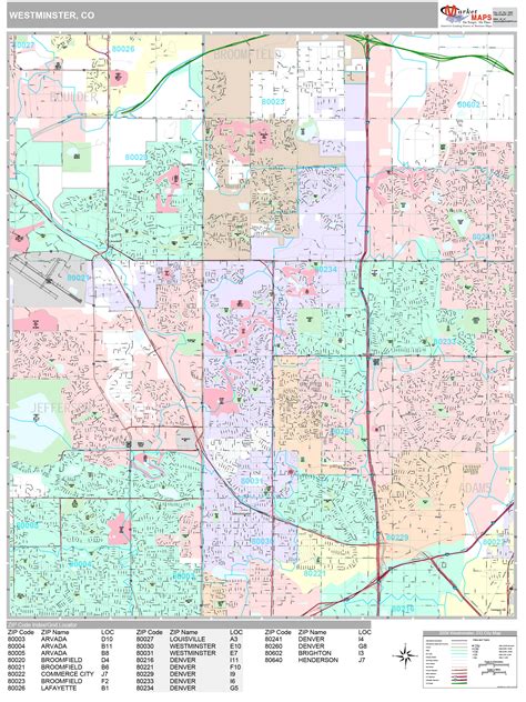 westminster colorado county map